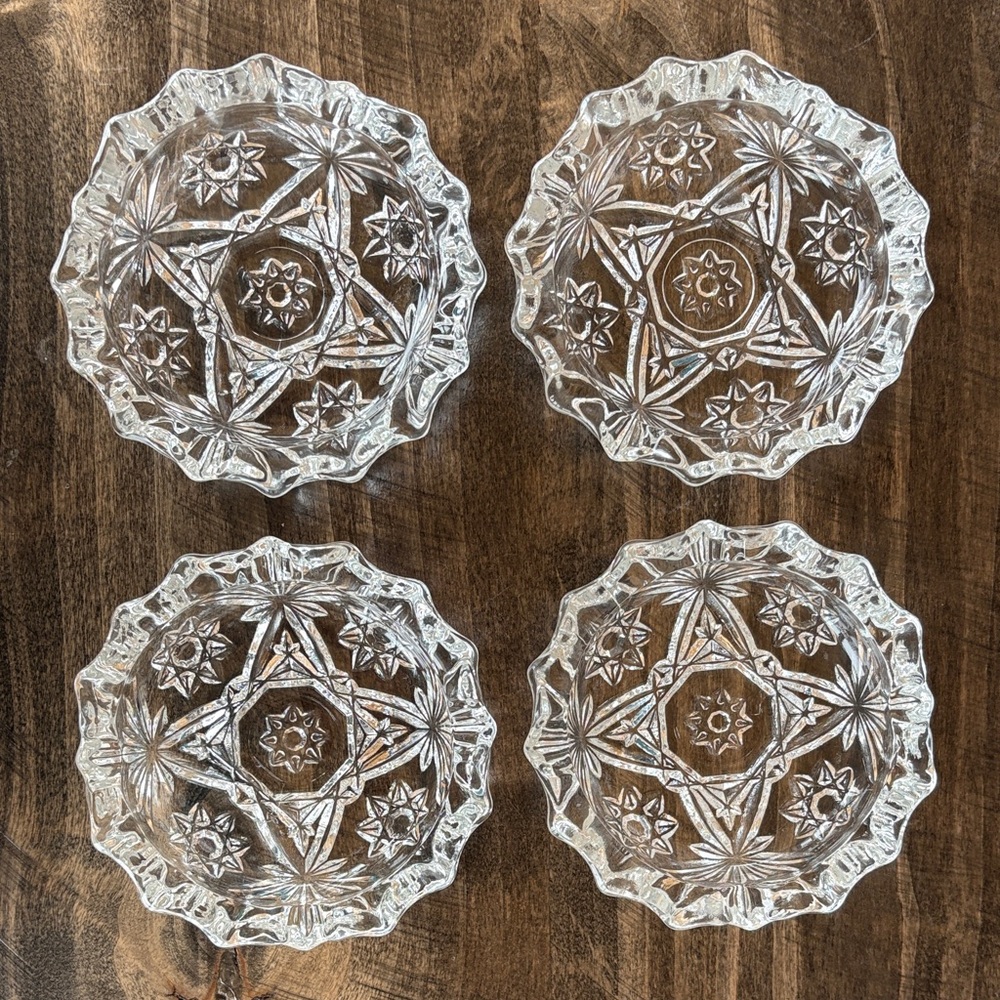 Set of 4 Vintage Star of David Ashtrays/Coasters/Trinket Holders